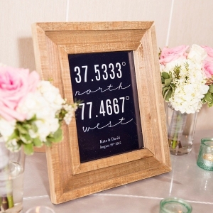 Nautical coordinates wedding sign