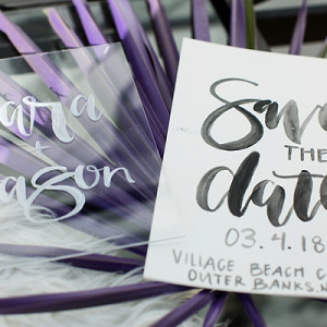 Acrylic Calligraphy Save the Dates
