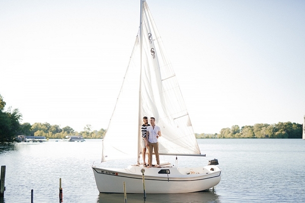 Couple on a sailboat