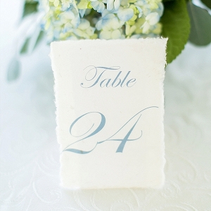Rough edged table number