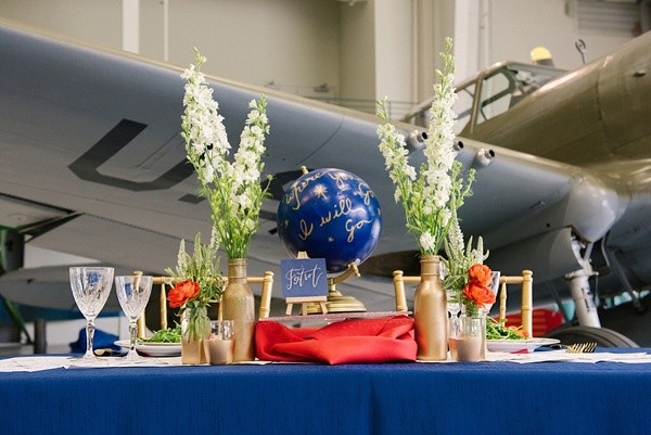 Airplane and globe wedding ideas