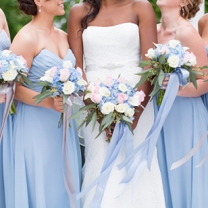 Periwinkle blue bridesmaid dresses