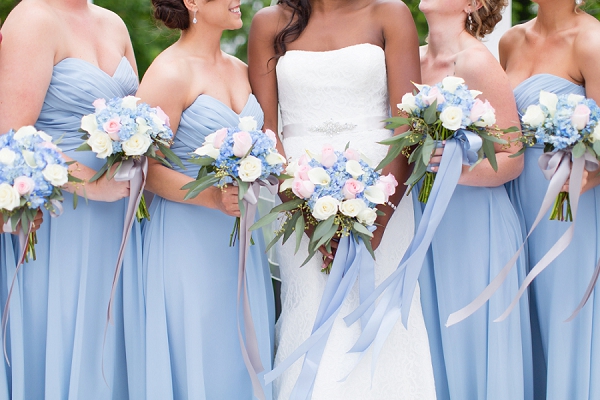 Periwinkle blue bridesmaid dresses
