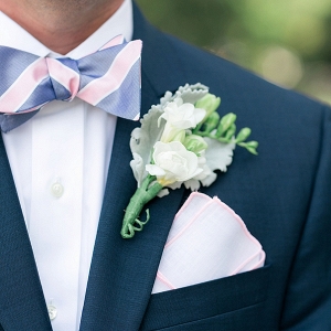 Pink and blue bow tie