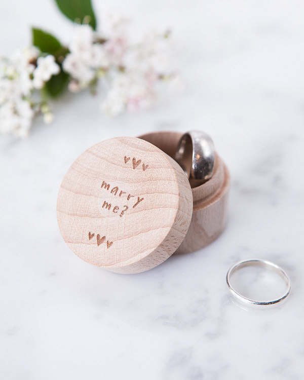 Wooden Proposal Ring Box
