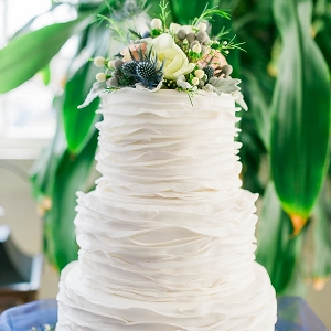 Ruffled wedding cake