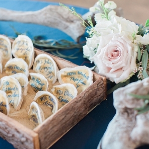 Oyster shell escort cards