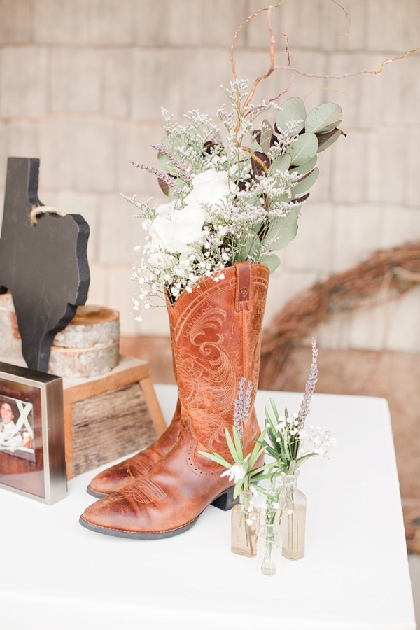 Cowboy boot with flowers