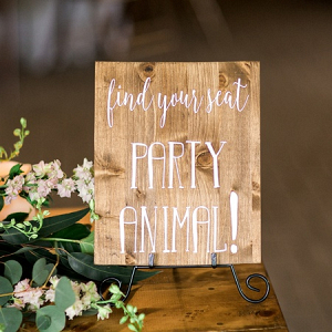 Party animal wooden sign