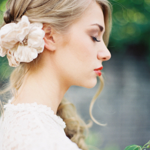 Velvet Floral Bridal Comb