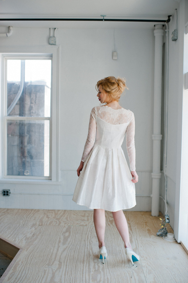 'Sophia' Long Sleeve Wedding Dress Back