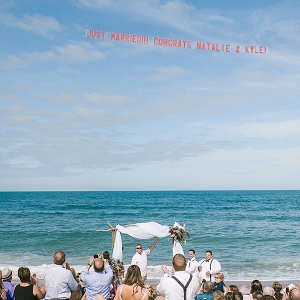 Airplane wedding message