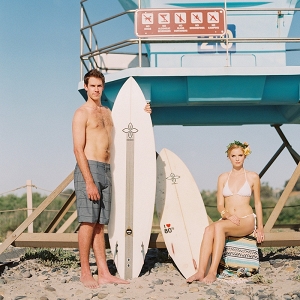 Chic surfer honeymoon