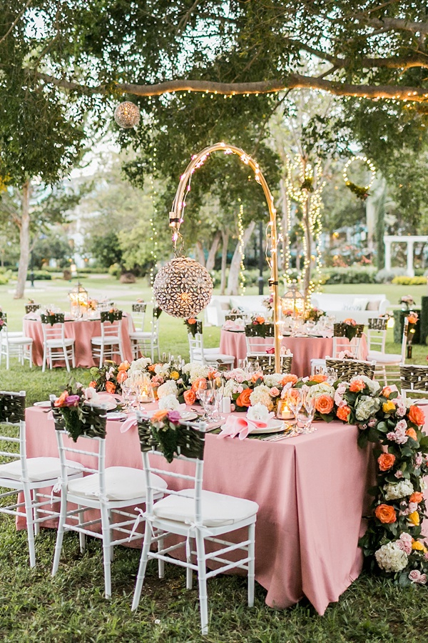 Luxe Garden Wedding Reception
