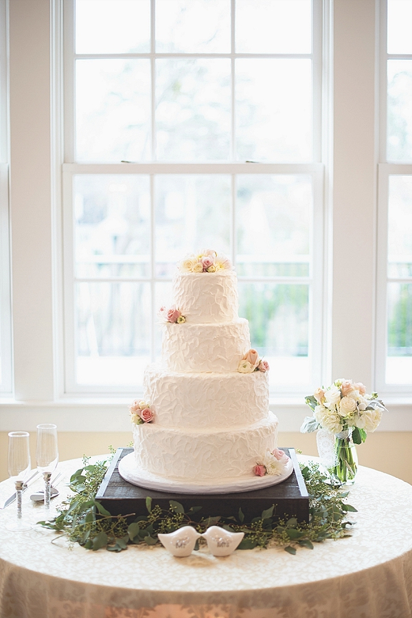 Garden wedding cake