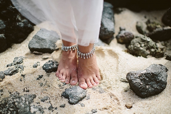 Beach bride anklets