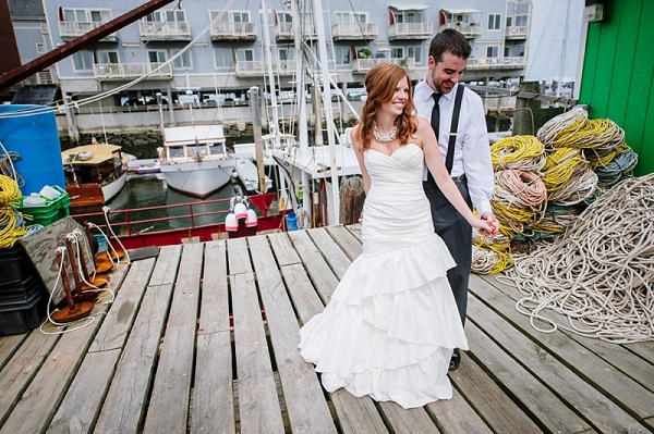 Portland Maine bride and groom