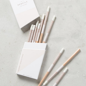 Modern Wood White Pencils