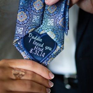Wedding tie patch for father of the bride or groom
