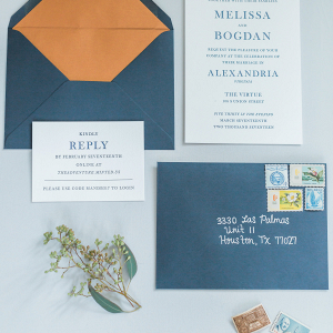 blue and copper winter wedding 