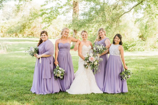 Lavender bridal party