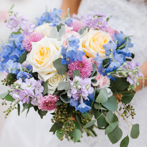 pastel bridal bouquet 