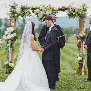 rustic chic ceremony arch
