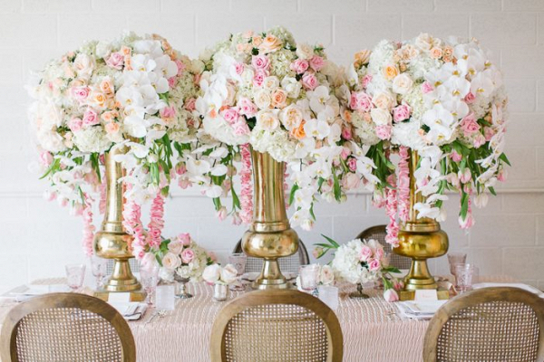 Oversized tall centerpieces