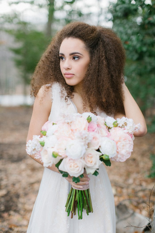 Natural hair bride