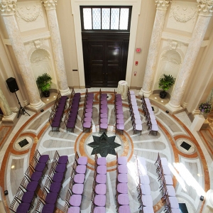 purple ombre dc ceremony wedding 