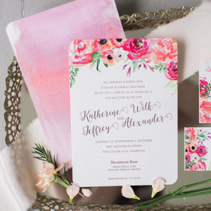 Floral wedding invitations 