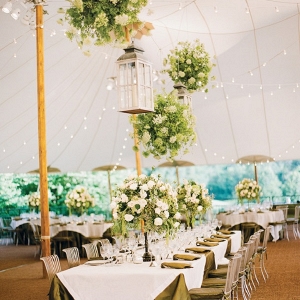 Home tented wedding reception