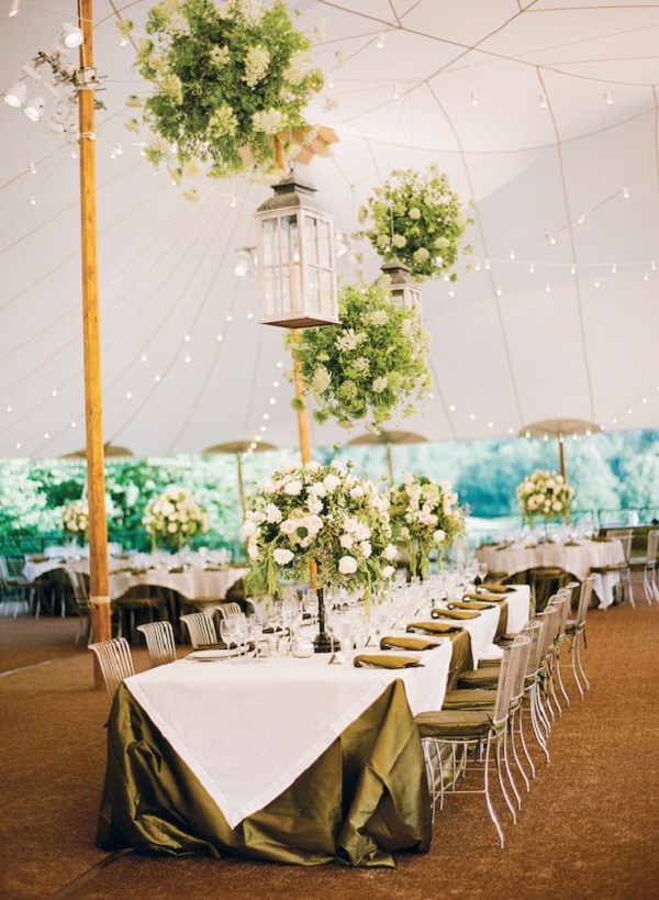 Home tented wedding reception
