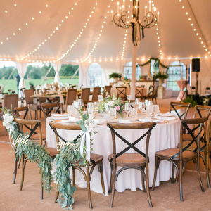 Virginia Home Wedding - outdoor tent reception table